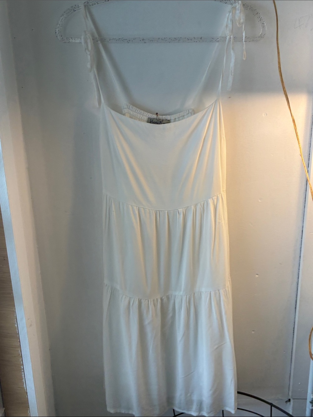 Kenny Flowers Cream Tiered Maxi Dress-Skirt